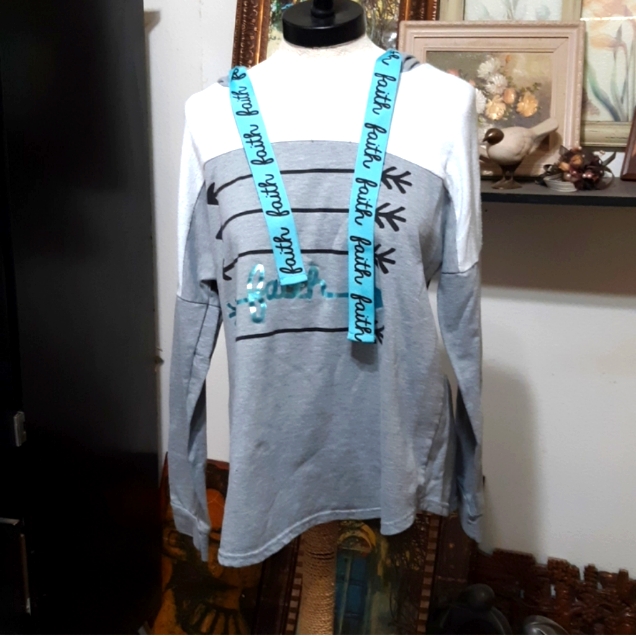 Teens Long Sleeve Hoodie Sweater Top Shirt Faith Nobo Xl Child